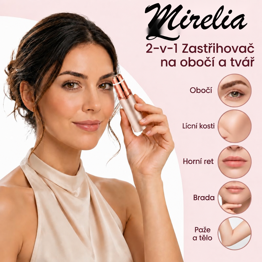 Mirelia 2v1 zastřihovač na obočí a tvář